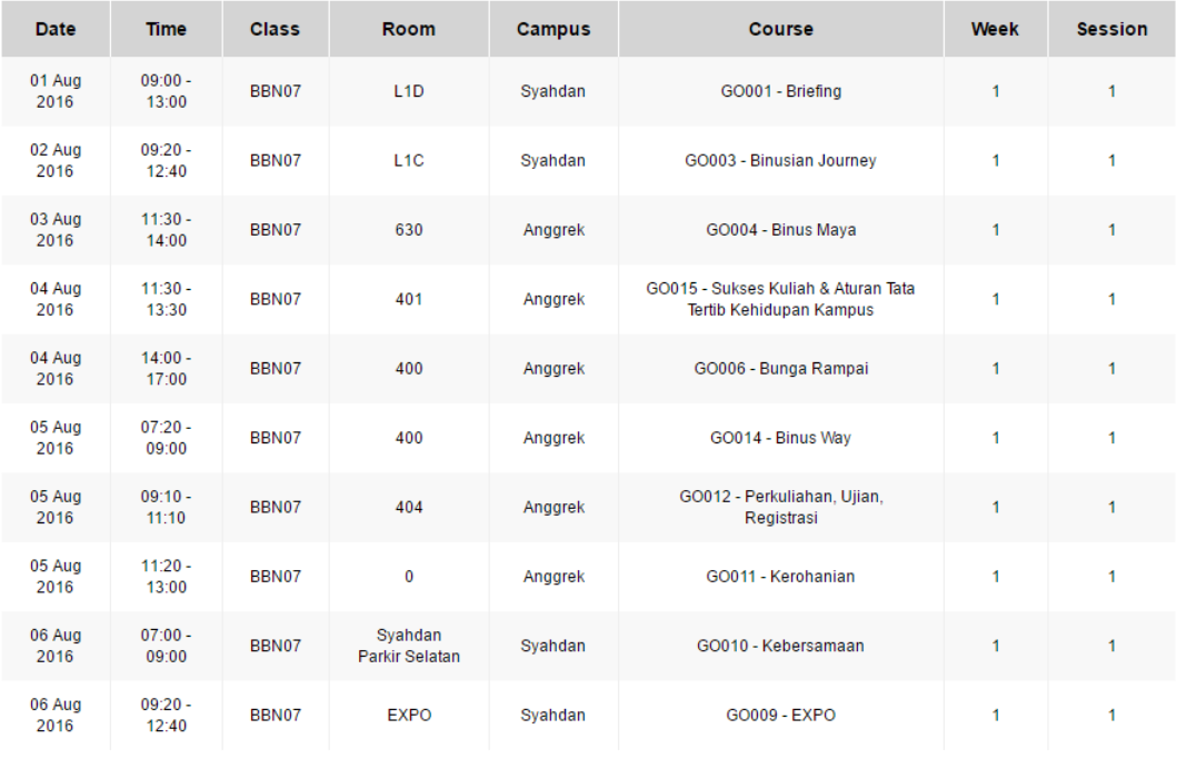 Jadwal GO